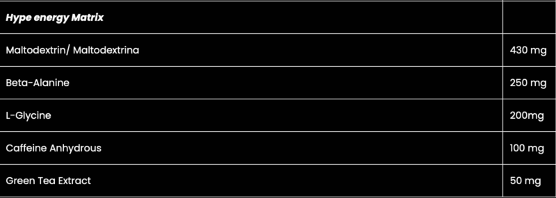 HYPE NUTRITION 1