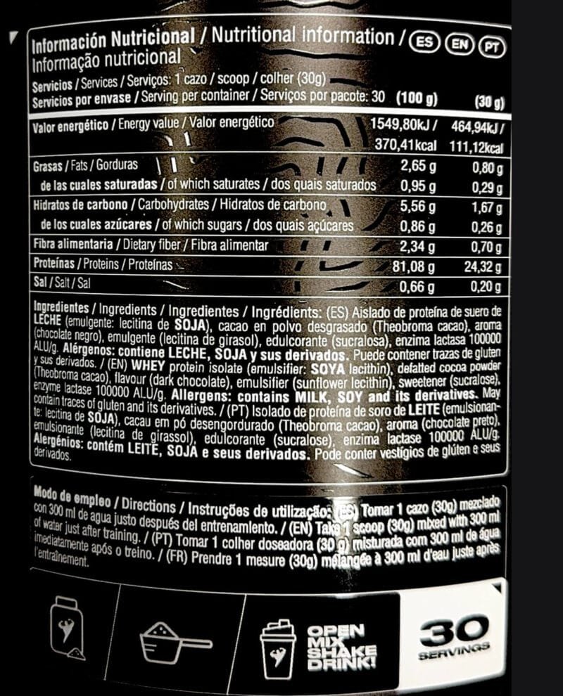 BM ISO WHEY 907G NUTRITION